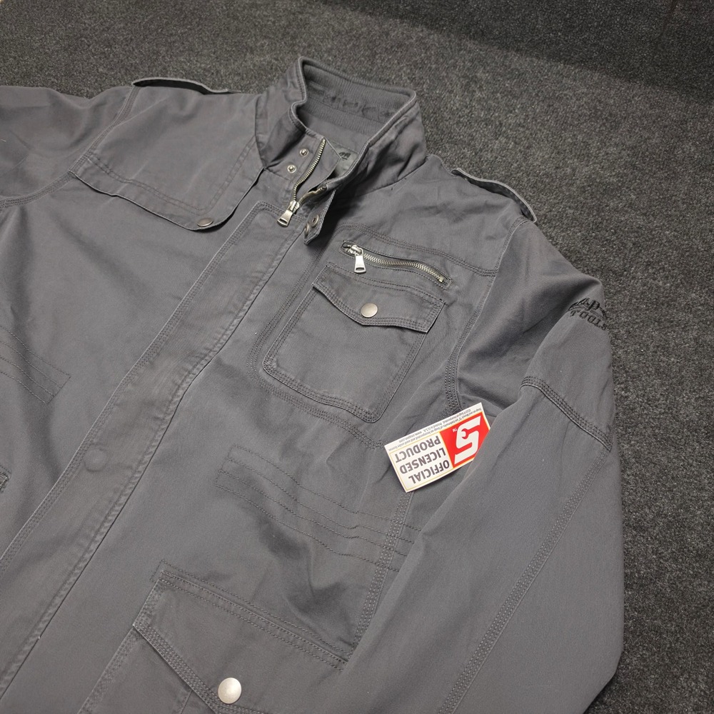 Snap-on Tools Mens Gray‎ Field Jacket Full Zip Utility Coat 2X Official Licensed